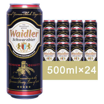 《【 京东自营 】韦德（waidler）黑啤酒 500ml*24听 ￥77.39》