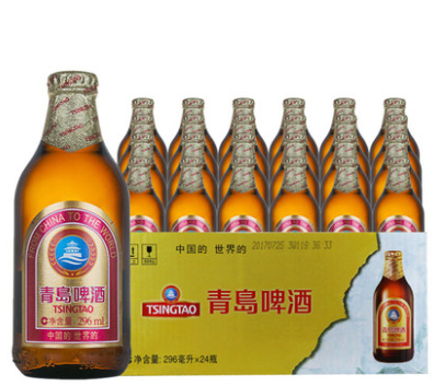 《【天猫超市】青岛啤酒 小棕金 296ml*24瓶 98元（需用券）》