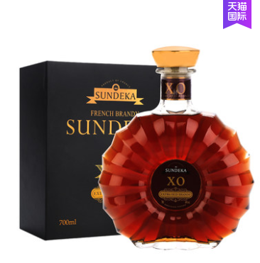《【天猫国际】SUNDEKA 圣蒂卡法国原瓶XO 700ml 礼盒装 88会员116.69元（双重优惠）》