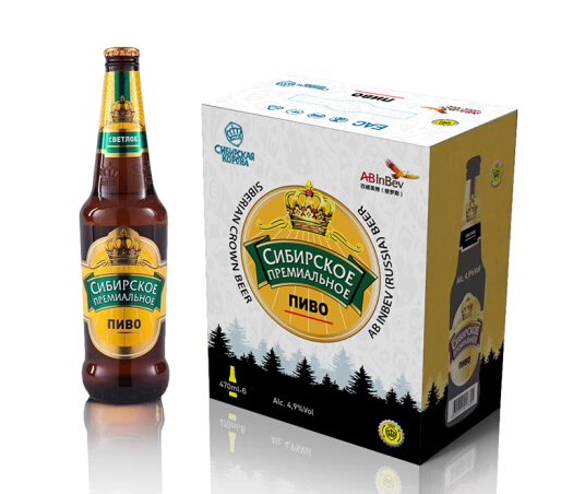 《【京东自营】西伯利亚王冠精酿 金啤酒 470ml*6瓶 26.6元（双重优惠）》