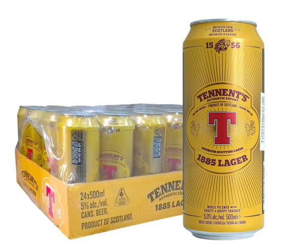 《【京东】英国进口 替牌（Tennent）拉格精酿黄啤酒 500ml*24听 98.05元（双重优惠）》